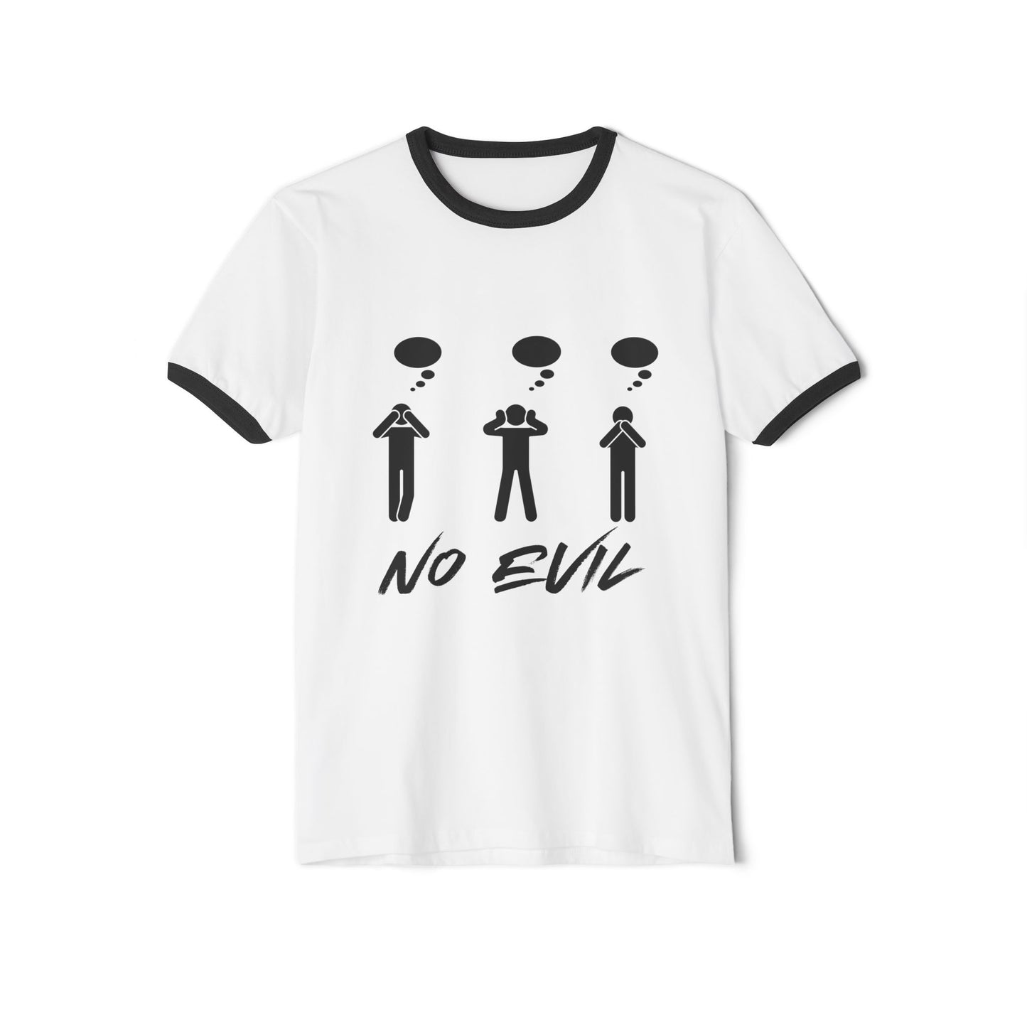 "No Evil" Cotton Ringer T-Shirt